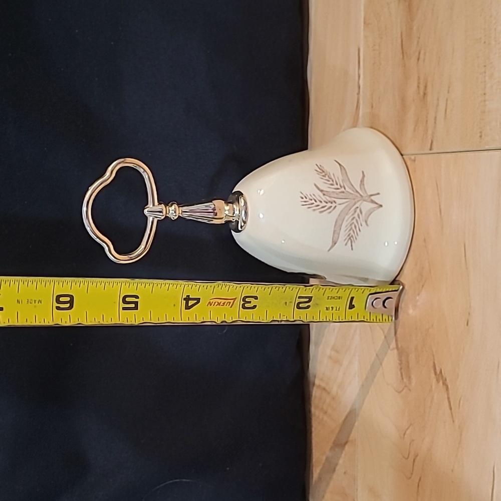 2/$20 Vintage Sequoia Ware Elegant Cream Bell with Gold Handle, Wheat Pattern - Picture 3 of 4